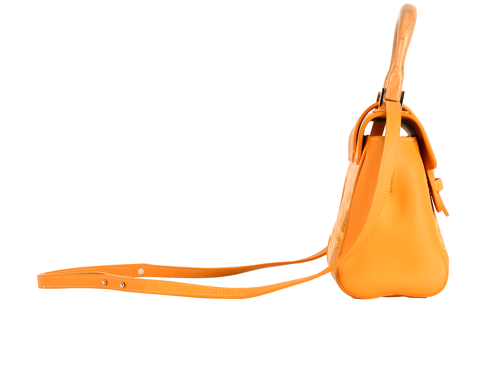 Saïgon Souple Mini, &pound;2,800, Handbags, Yellow, Canvas/Leather, Side view